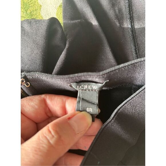 J. Crew black back zip pants size 6R - Picture 2 of 8